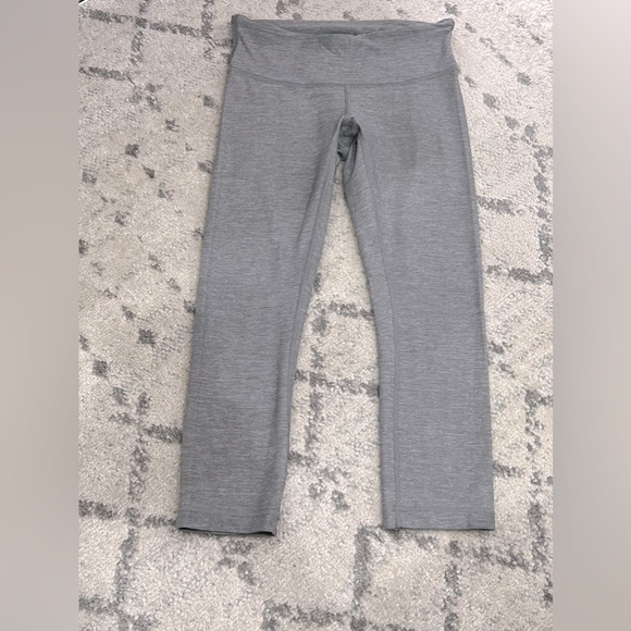 lululemon athletica Pants - Lululemon Medium Rise Practice Cotton Grey Crop cropped Legging